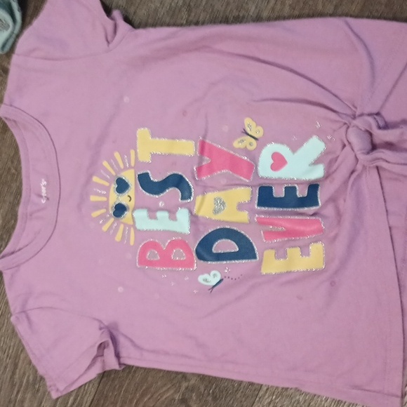 5/$20  3t zip up sweater with hood, short sleeve and a long sleeve shirt - Picture 6 of 7